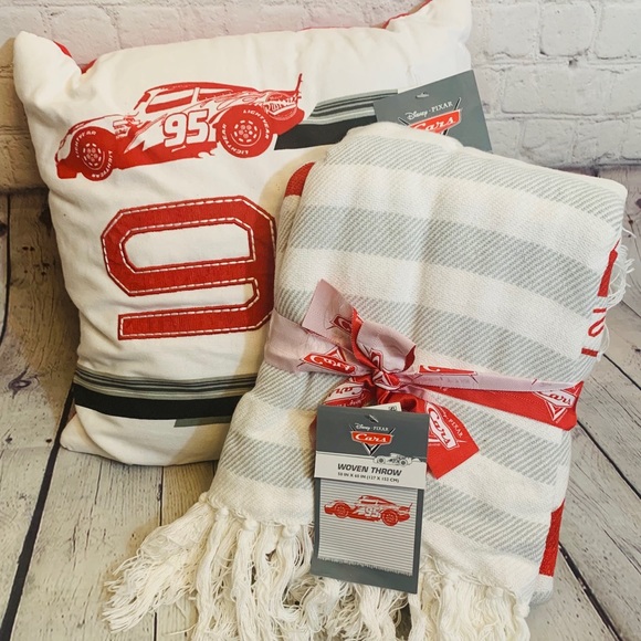 Other - Cars Woven Throw with matching Pillow